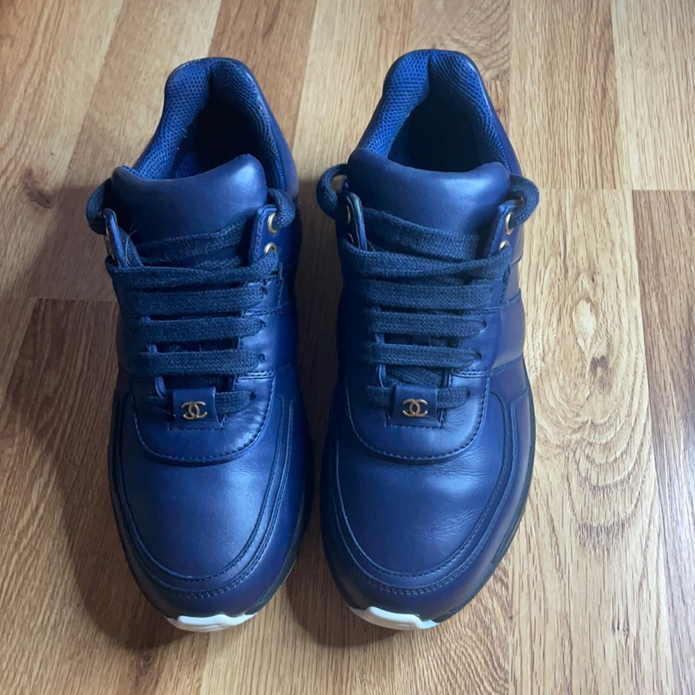 Chanel Blue sneakers, sz 7.5,